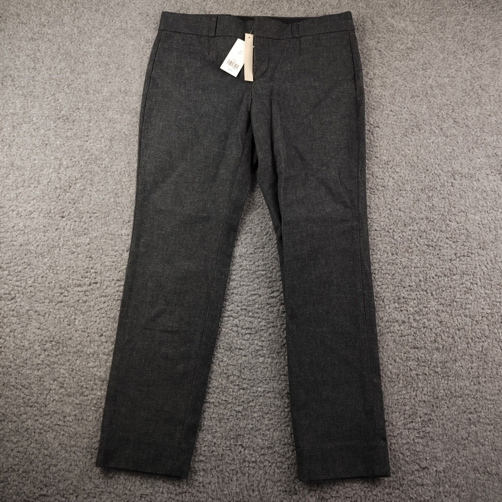 Banana Republic Sloan Gray Stretch Cotton Dress Pants 2P Petite Office NWT